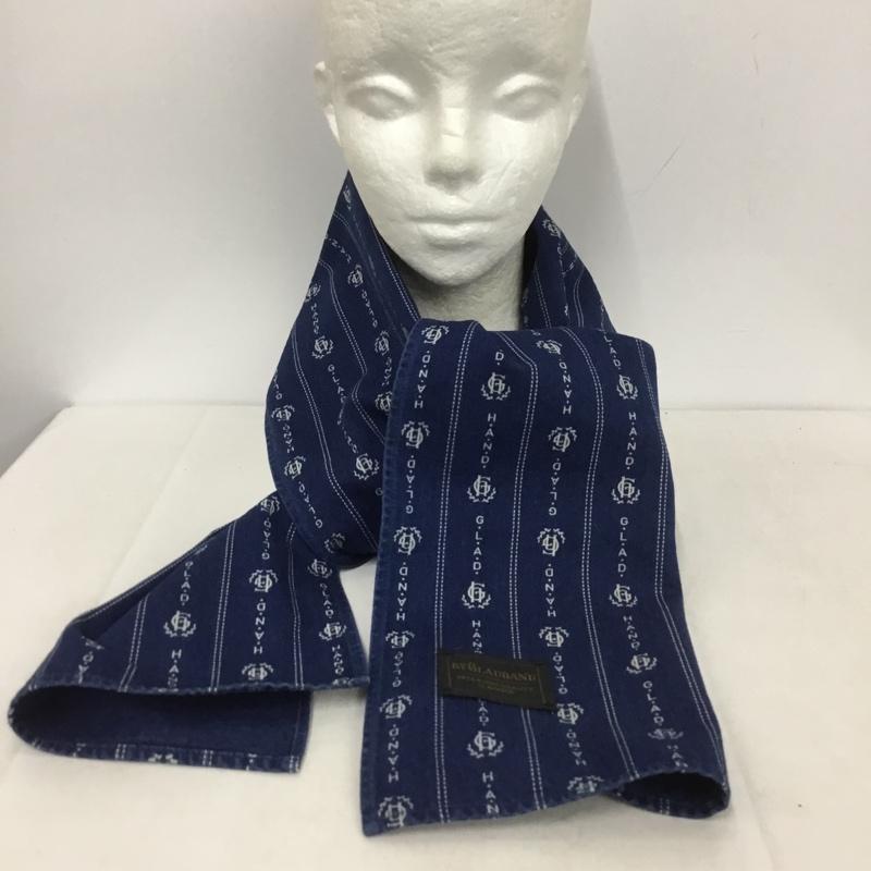バイ グラッドハンド BY GLADHAND ストール ストール一般 デニム マフラー 総柄 ロゴ、文字 インディゴ / インディゴ /  メンズ USED 古着 中古 10140433