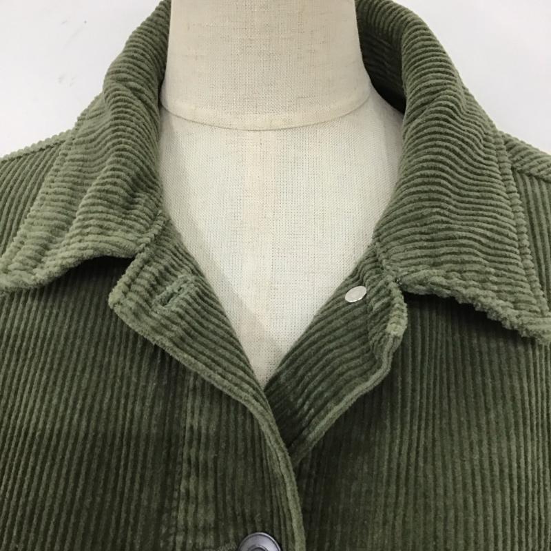 ザラ ZARA ジャケット、上着 ジャケット、ブレザー 8372 227 505 コーデュロイ シャツジャケット L 無地 カーキ / カーキ /  レディース USED 古着 中古 10107519