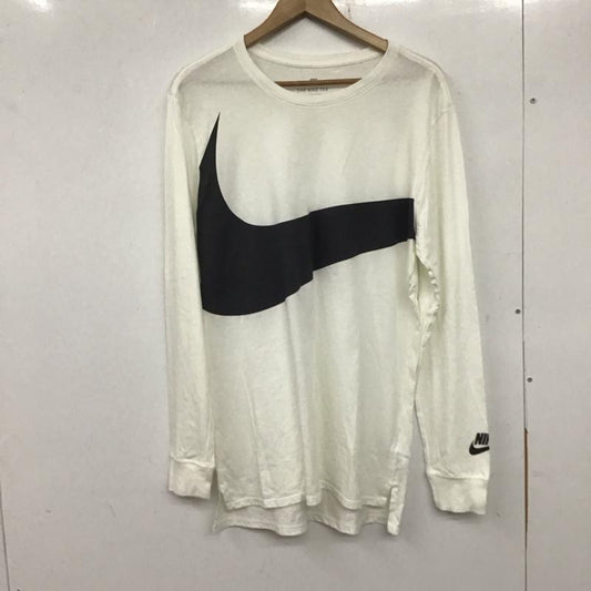 ナイキ NIKE カットソー 長袖 875716-100 HybridH LSTee 長袖カットソー スポーツウェア L ロゴ、文字 白 / ホワイト /  メンズ USED 古着 中古 10136592