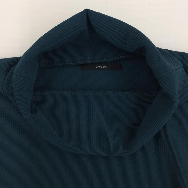 エモダ EMODA カットソー 長袖 FREE 無地 緑 / グリーン /  レディース USED 古着 中古 10144625