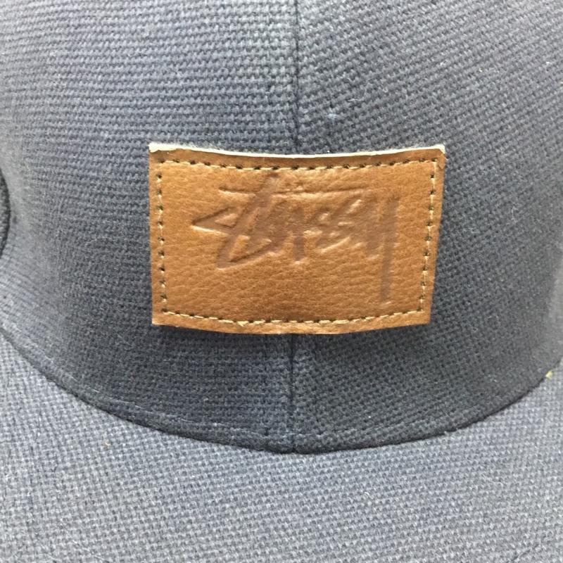 ステューシー STUSSY 帽子 キャップ コットン ロゴ、文字 紺 / ネイビー /  メンズ USED 古着 中古 10112528