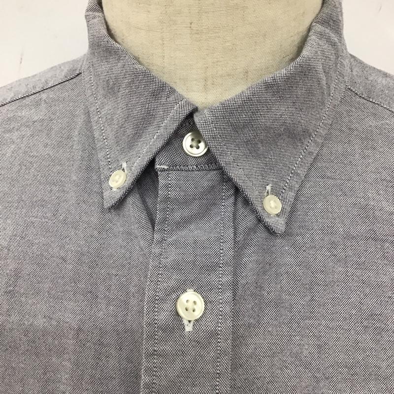 トミーヒルフィガー TOMMY HILFIGER シャツ、ブラウス 長袖 ボタンダウン スリムフィット L ワンポイント 灰 / グレー /  メンズ USED 古着 中古 10123668