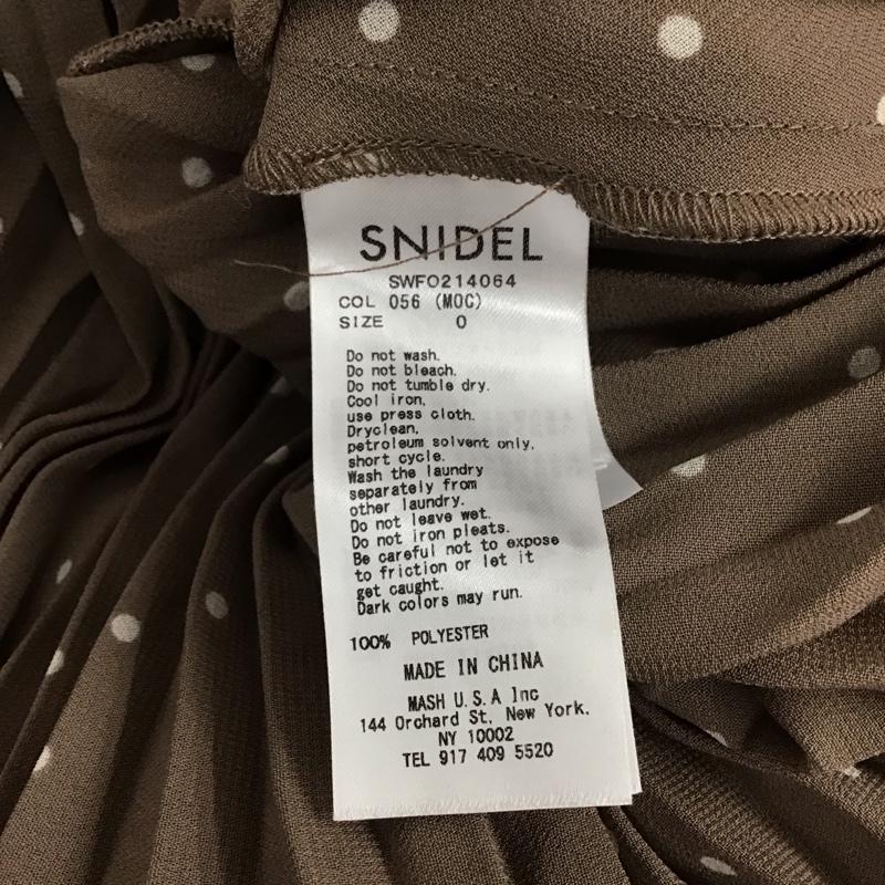 スナイデル SNIDEL ワンピース ロングスカート SWFO214064 シフォンボウタイドットワンピース 0 ドット ベージュ / ベージュ / X 白 / ホワイト /  レディース USED 古着 中古 10120053