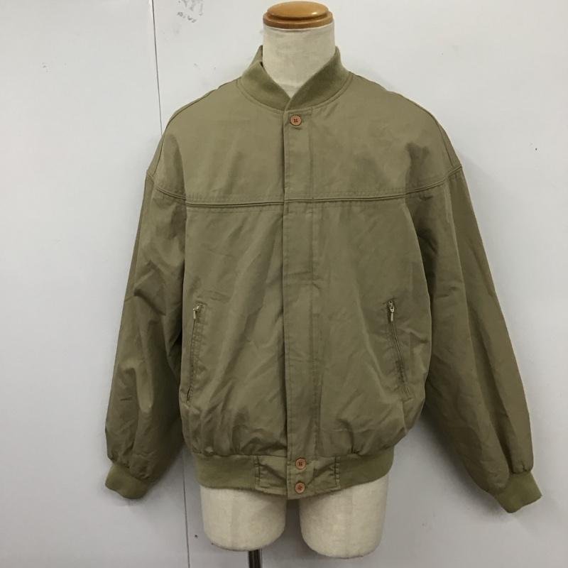 古着 USED ジャケット、上着 ジャケット、ブレザー ジップアップジャケット ノーカラージャケット アウター L 無地 ベージュ / ベージュ /  メンズ USED 古着 中古 10123951