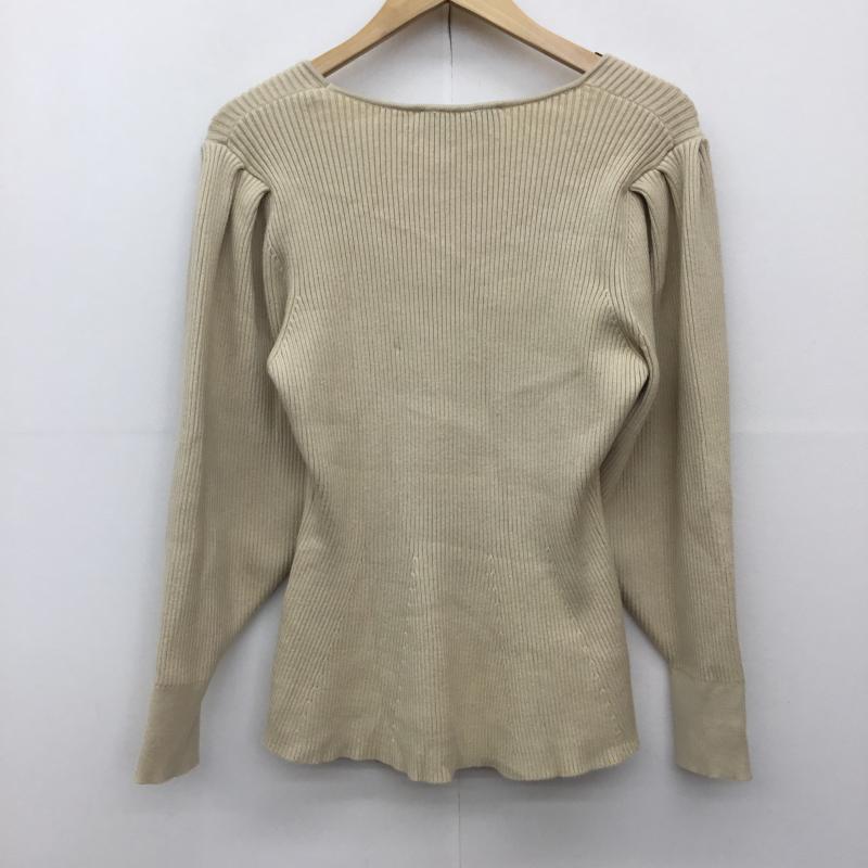 ザラ ZARA カットソー 長袖 ニットカットソー L 無地 ベージュ / ベージュ /  レディース USED 古着 中古 10142559