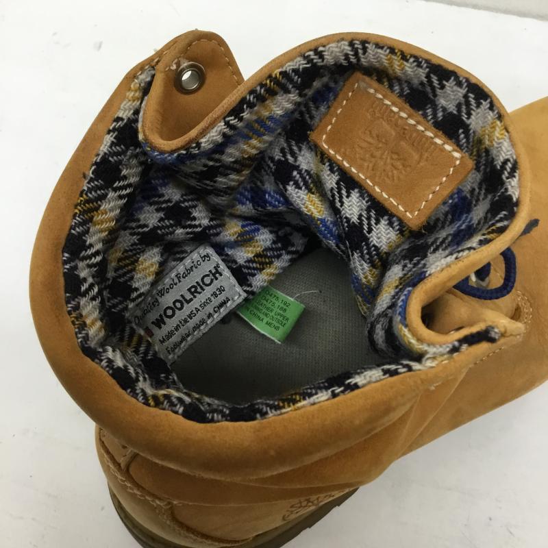 ティンバーランド Timberland ブーツ ショートブーツ Woolrich　D475 192 25.5cm ロゴ、文字 茶 / ブラウン /  メンズ USED 古着 中古 10138524
