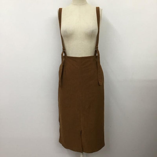 ダブルクローゼット w closet スカート ロングスカート 61112-6 サス付きスカート M 無地 茶 / ブラウン /  レディース USED 古着 中古 10116932