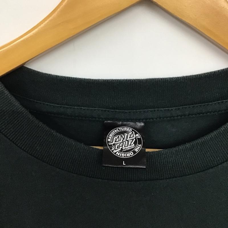 サンタクルーズ SANTA CRUZ Tシャツ 半袖 半袖カットソー プリントTシャツ クルーネックカットソー L ロゴ、文字 緑 / グリーン /  メンズ USED 古着 中古 10136156