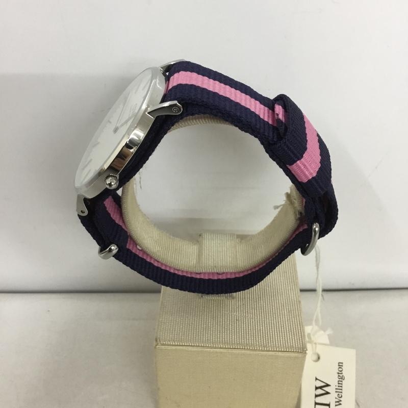 ダニエルウェリントン Daniel Wellington 腕時計 アナログ（クォーツ式） 0604DW ロゴ、文字 桃 / ピンク / X 紺 / ネイビー /  レディース USED 古着 中古 10135162