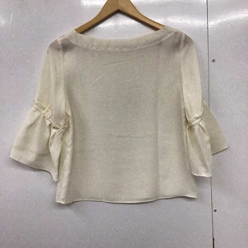 ナチュラルビューティーベーシック NATURAL BEAUTY BASIC カットソー 七分袖 S 無地 白 / ホワイト /  レディース USED 古着 中古 10142134