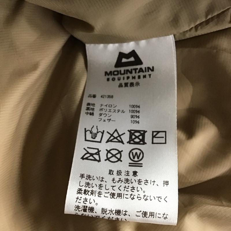 マウンテンイクイップメント MOUNTAIN EQUIPMENT ベスト ベスト ダウンベスト ノースリーブ 前ボタン ジップアップベスト L ロゴ、文字 カーキ / カーキ /  メンズ USED 古着 中古 10131551