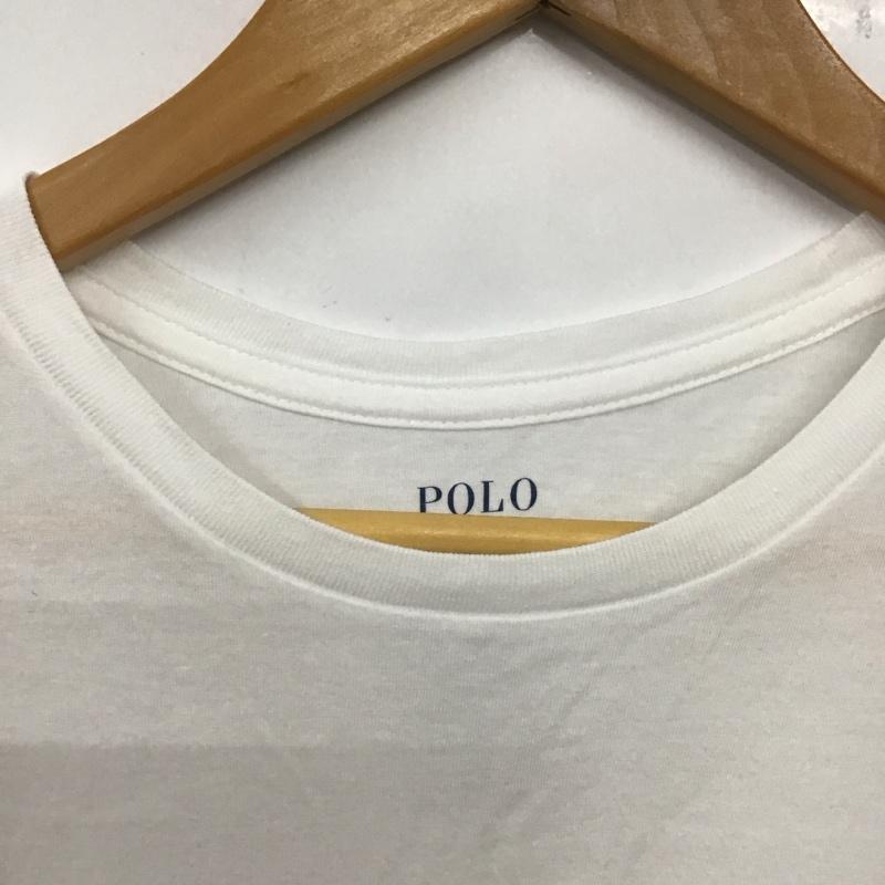 ポロラルフローレン POLO RALPH LAUREN Tシャツ 半袖 半袖カットソー 無地Tシャツ クルーネックカットソー L 無地 白 / ホワイト /  メンズ USED 古着 中古 10138120