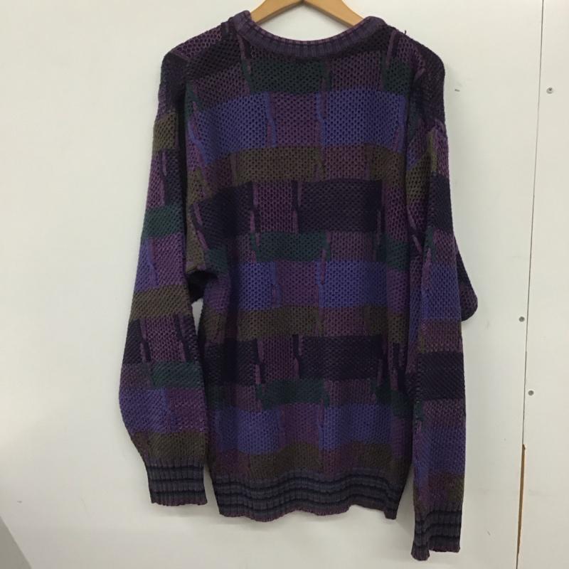 古着 USED ニット、セーター 長袖 長袖ニットカットソー クルーネック セーター M プリント マルチカラー / マルチカラー /  メンズ USED 古着 中古 10140266