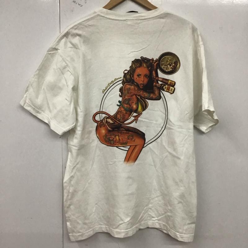 エロスティカ EROSTiKA Tシャツ 半袖 SANTA CRUZ クルーネック バックプリント XL プリント 白 / ホワイト /  メンズ USED 古着 中古 10123381