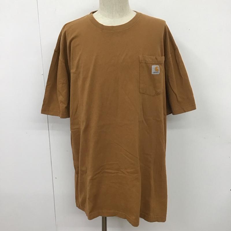 カーハート Carhartt Tシャツ 半袖 XL 無地 茶 / ブラウン /  メンズ USED 古着 中古 10107856
