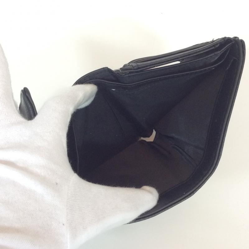 ゲス Guess 財布 二つ折り 無地 黒 / ブラック /  レディース USED 古着 中古 10004215