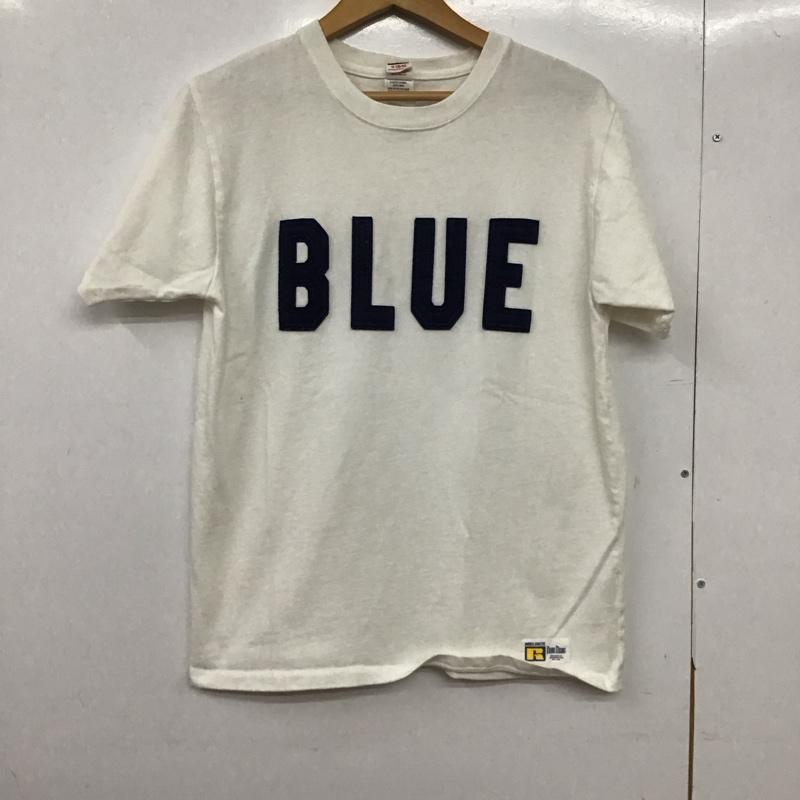 ブルーブルー BLUE BLUE Tシャツ 半袖 半袖カットソー プリントTシャツ クルーネックカットソー M ロゴ、文字 白 / ホワイト /  メンズ USED 古着 中古 10149575