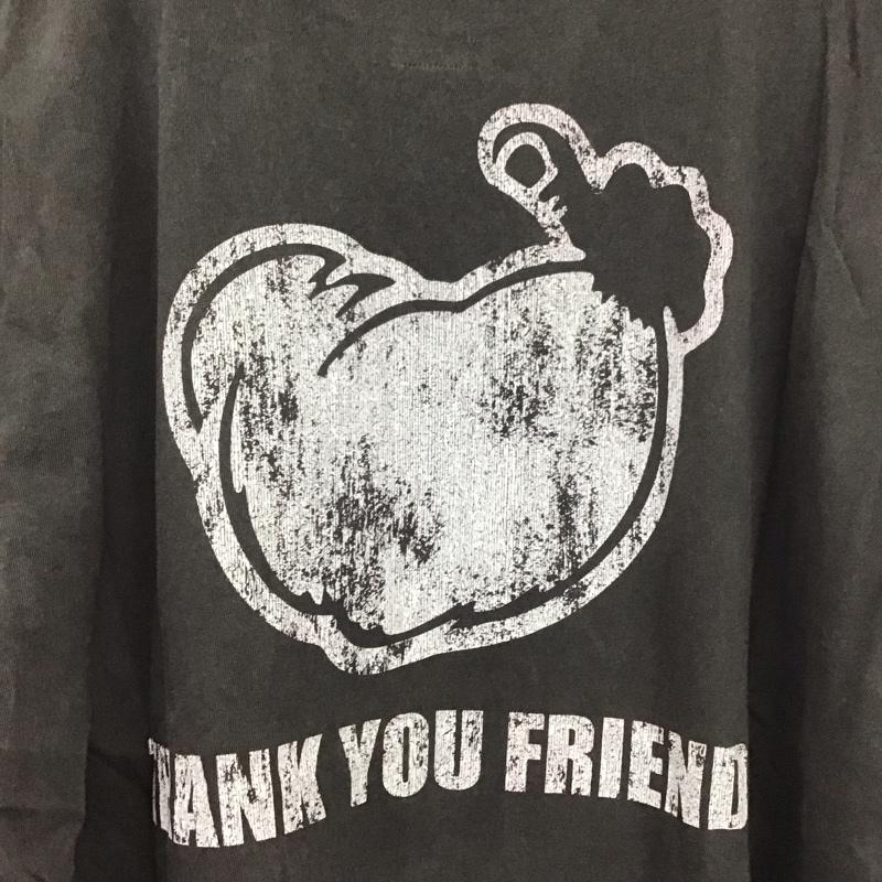 エム M Tシャツ 半袖 XL プリント X ロゴ、文字 チャコールグレー / チャコールグレー /  メンズ USED 古着 中古 10138213