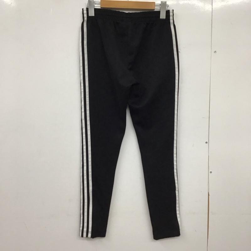 アディダス adidas ボトムス ボトムス ジャージ トラックパンツ M ロゴ、文字 X 無地 黒 / ブラック /  レディース USED 古着 中古 10150189