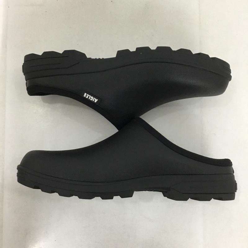 エーグル AIGLE カジュアルシューズ カジュアルシューズ ラバークロッグ ZZHNA86 レインシューズ 41 ロゴ、文字 黒 / ブラック /  メンズ USED 古着 中古 10142723