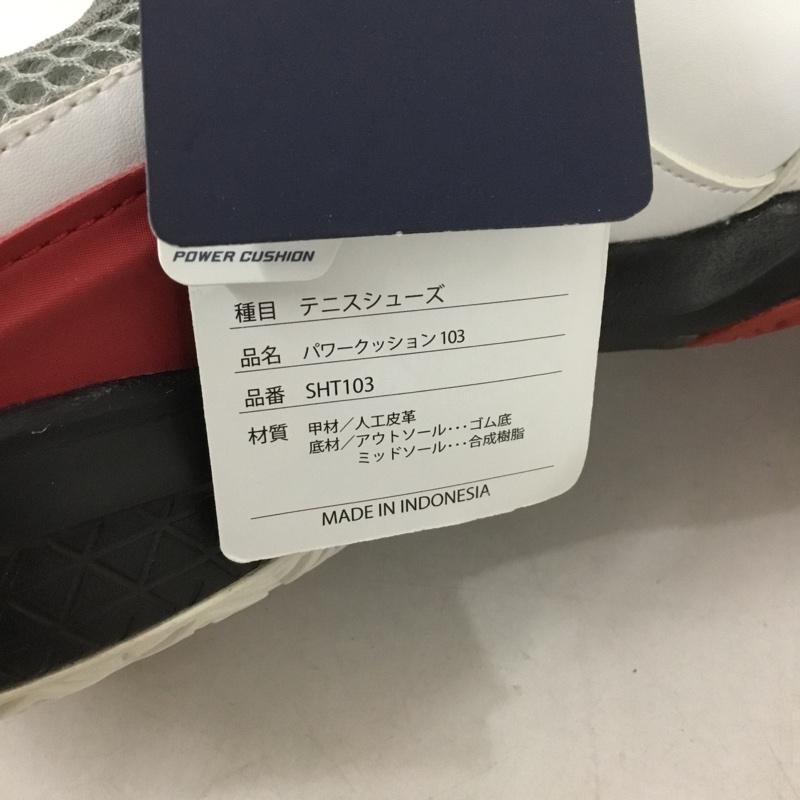 ヨネックス YONEX スニーカー スニーカー SHT103 テニスシューズ パワークッション103 27cm 27.0cm ロゴ、文字 白 / ホワイト / X 黒 / ブラック / X 赤 / レッド /  メンズ USED 古着 中古 10142488