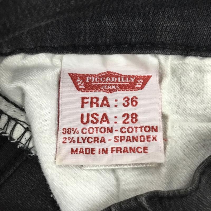 ピカデリー PICCADILLY パンツ デニム、ジーンズ デニムパンツ スリムパンツ ストレッチパンツ タイトジーンズ 36 無地 黒 / ブラック /  メンズ USED 古着 中古 10114072