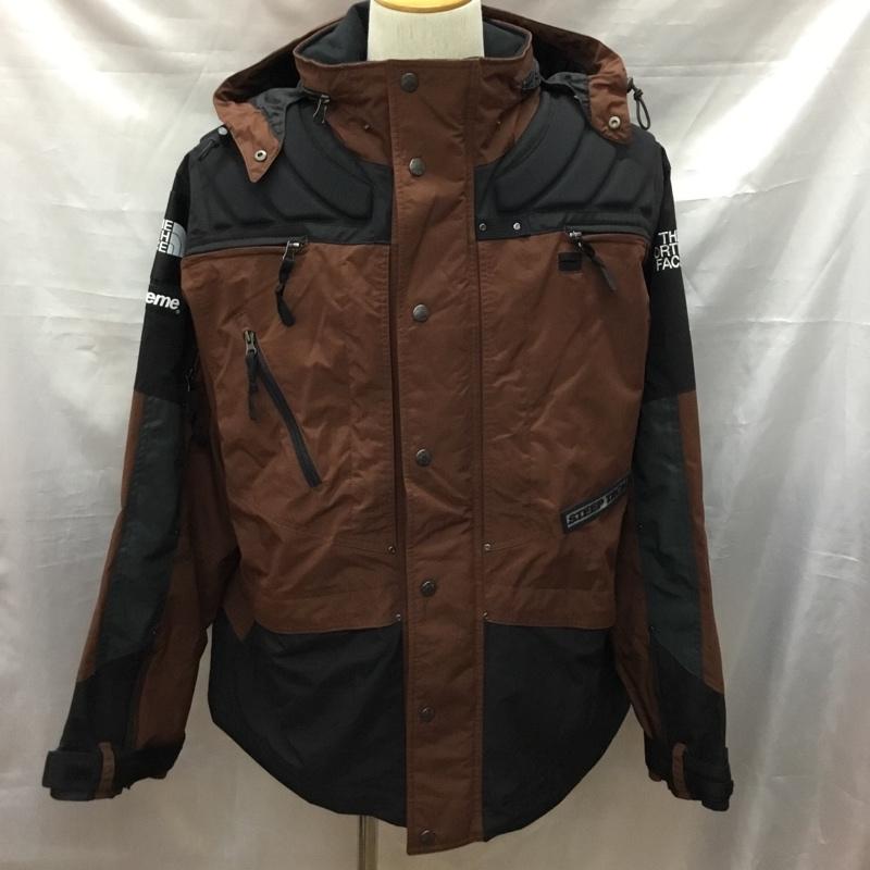 ザノースフェイス THE NORTH FACE ジャケット、上着 ジャンパー、ブルゾン ny52203i 22AW SteepTechPaddedApogeeJacket マウンテンパーカ Supreme×THENORTHFACE XL ロゴ、文字 黒 / ブラック / X 茶 / ブラウン /  メンズ USED 古着 中古 10117091