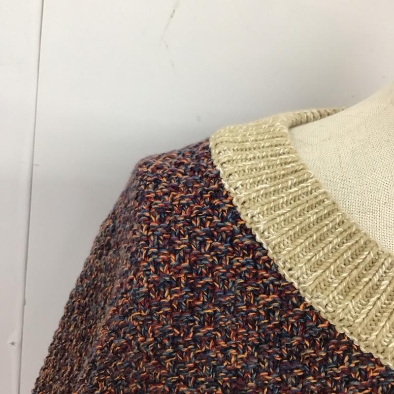 ザラ ZARA ニット、セーター 長袖 XL  マルチカラー / マルチカラー /  レディース USED 古着 中古 10119775