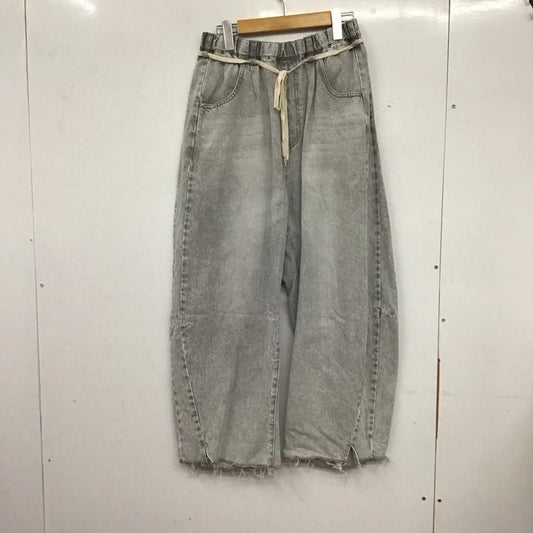 ニコアンド niko and... パンツ デニム、ジーンズ NKJ43556CT イージーコクーン デニム2 ワイド ルーズ M 無地 灰 / グレー /  レディース USED 古着 中古 10134678