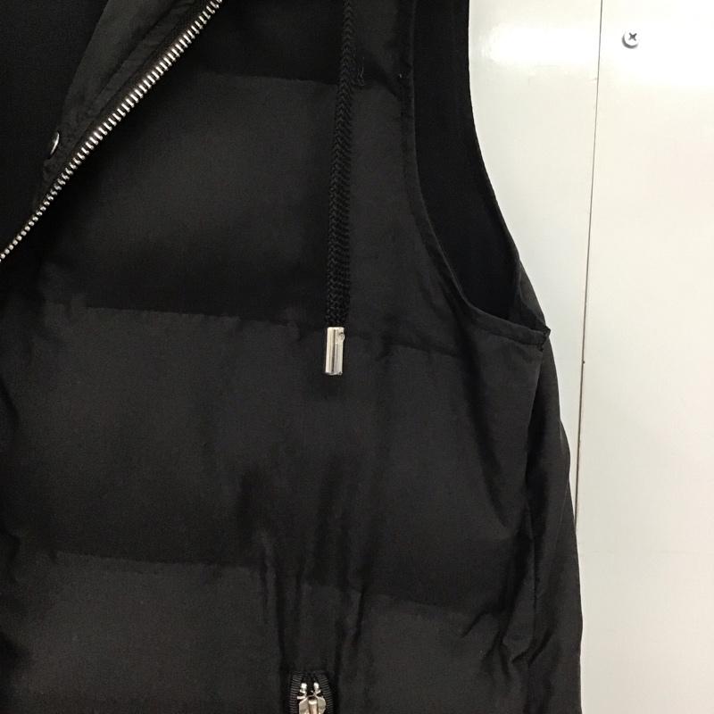 ザラ ZARA ベスト ベスト ジップアップベスト ノースリーブカットソー アウター ダウンベスト S 無地 黒 / ブラック /  レディース USED 古着 中古 10144291