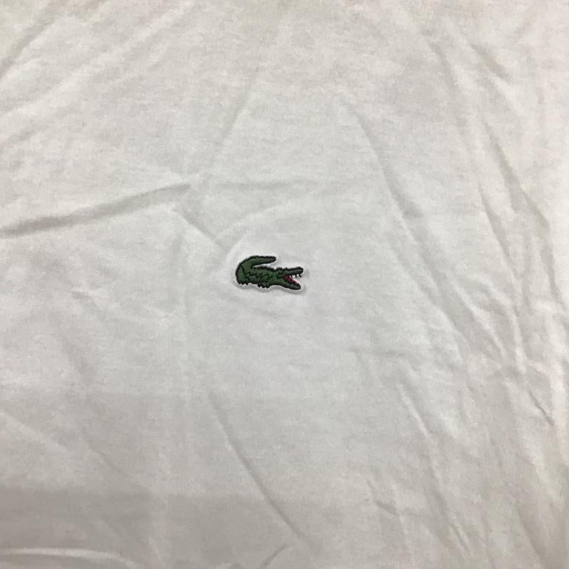 ラコステ LACOSTE Tシャツ 半袖 半袖カットソー プリントTシャツ クルーネックカットソー 4 ロゴ、文字 白 / ホワイト /  メンズ USED 古着 中古 10128728