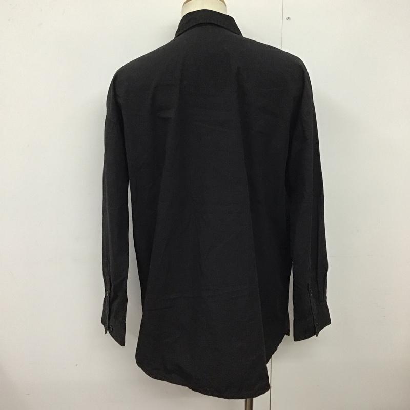 バックサイドオブトーキョー backside of tokyo シャツ、ブラウス 長袖 長袖シャツ カラーシャツ ポケットシャツ 長袖カットソー プリントシャツ FREE プリント 黒 / ブラック /  メンズ USED 古着 中古 10124459
