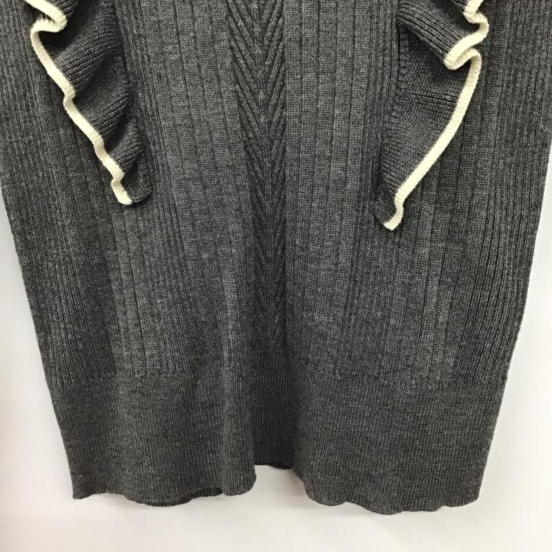 ロペピクニック ROPE  PICNIC ニット、セーター 長袖 38 無地 灰 / グレー /  レディース USED 古着 中古 10142890