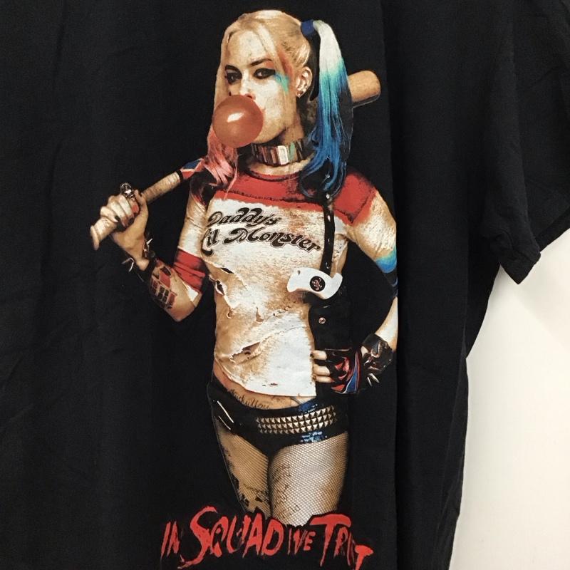 古着 USED Tシャツ 半袖 ハーレイ クイン ジョーカー 映画Tシャツ XL プリント 黒 / ブラック /  メンズ USED 古着 中古 10123358