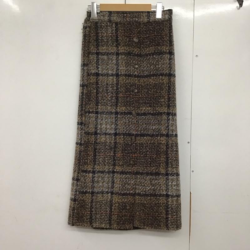 サマンサモスモスブルー Samansa Mos2 blue スカート ロングスカート ロングスカート フレアスカート カジュアルスカート FREE チェック マルチカラー / マルチカラー /  レディース USED 古着 中古 10145384