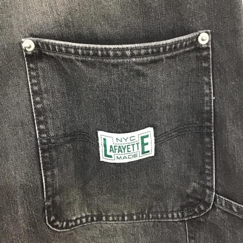 ラファイエット Lafayette パンツ デニム、ジーンズ ls211104 WASHED DENIM DOUBLE KNEE PAINTER PANTS ダブルニー ペインター 36インチ 無地 黒 / ブラック /  メンズ USED 古着 中古 10107851