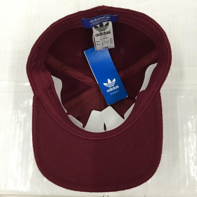 アディダス adidas 帽子 キャップ M30667 ロゴ、文字 えんじ / ワインレッド /  メンズ USED 古着 中古 10105990