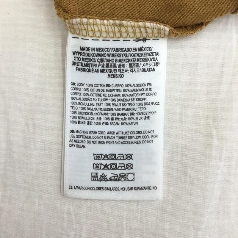 バンズ VANS Tシャツ 長袖 VANS OFF THE WALL SKATE CLASSICS LONG SLEEVE T-SHIRT-BONE BROWN L ロゴ、文字 X プリント 茶 / ブラウン /  メンズ USED 古着 中古 10127554