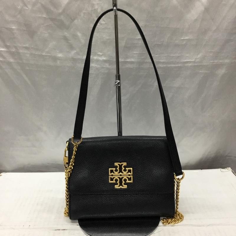 トリーバーチ TORY BURCH ショルダーバッグ ショルダーバッグ ショルダーウォレット 財布 チェーン ワンポイント 黒 / ブラック / X 金 / ゴールド /  レディース USED 古着 中古 10120742