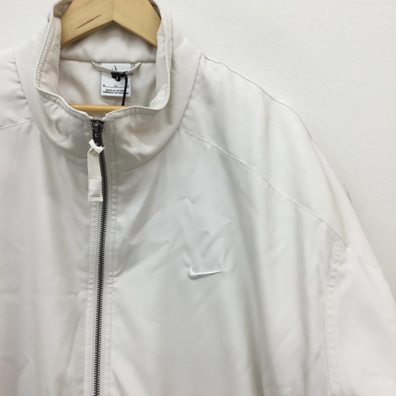 ナイキ NIKE ジャケット、上着 ジャンパー、ブルゾン DN1266-030　Solo Swoosh Satin Bomber Jacket XL ロゴ、文字 白 / ホワイト /  メンズ USED 古着 中古 10119984
