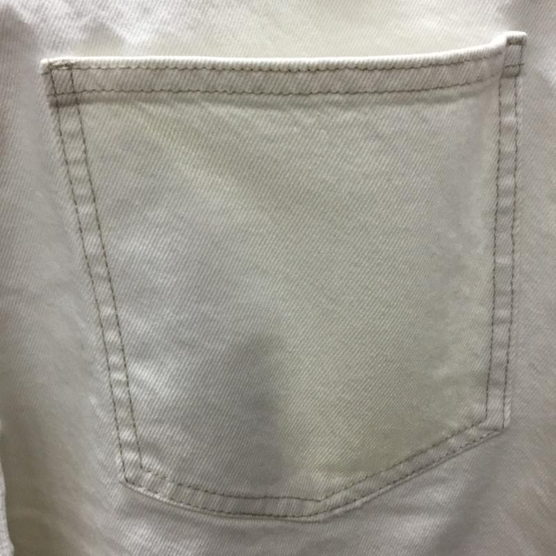 ザラ ZARA パンツ デニム、ジーンズ デニムパンツ ストレートパンツ ワイドパンツ カジュアルパンツ 切りっぱなし 44インチ 無地 白 / ホワイト /  メンズ USED 古着 中古 10120256