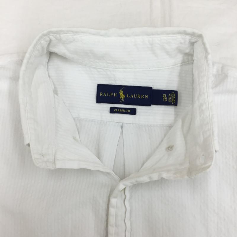 ラルフローレン RALPHLAUREN シャツ、ブラウス 半袖 XL ワンポイント 白 / ホワイト /  メンズ USED 古着 中古 10129009