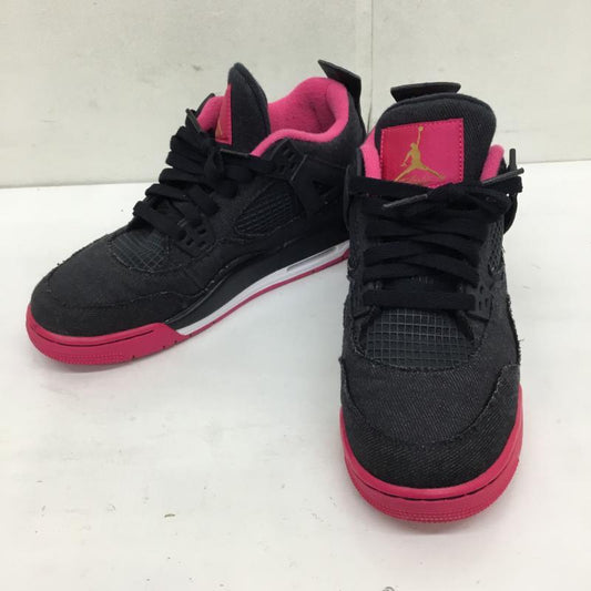 ナイキ NIKE スニーカー スニーカー 487724-408 Nike GS Air Jordan 4 Retro Denim 24.0cm 無地 紺 / ネイビー / X 桃 / ピンク /  レディース USED 古着 中古 10130252
