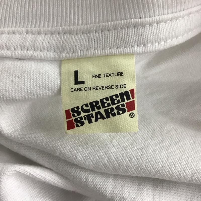 ジュンレッド JUNRed Tシャツ 半袖 半袖カットソー プリントTシャツ クルーネックカットソー L ロゴ、文字 白 / ホワイト /  メンズ USED 古着 中古 10127352