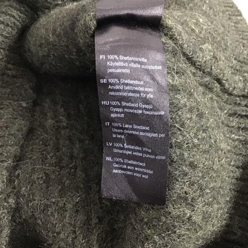 バーブァー Barbour ニット、セーター 長袖 長袖ニットカットソー クルーネック セーター 厚手 XL 無地 カーキ / カーキ /  メンズ USED 古着 中古 10141396