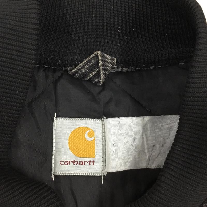 カーハート Carhartt ベスト ベスト ベスト ジップアップジャケット ノースリーブカットソー アウター ロゴ、文字 黒 / ブラック /  メンズ USED 古着 中古 10109342