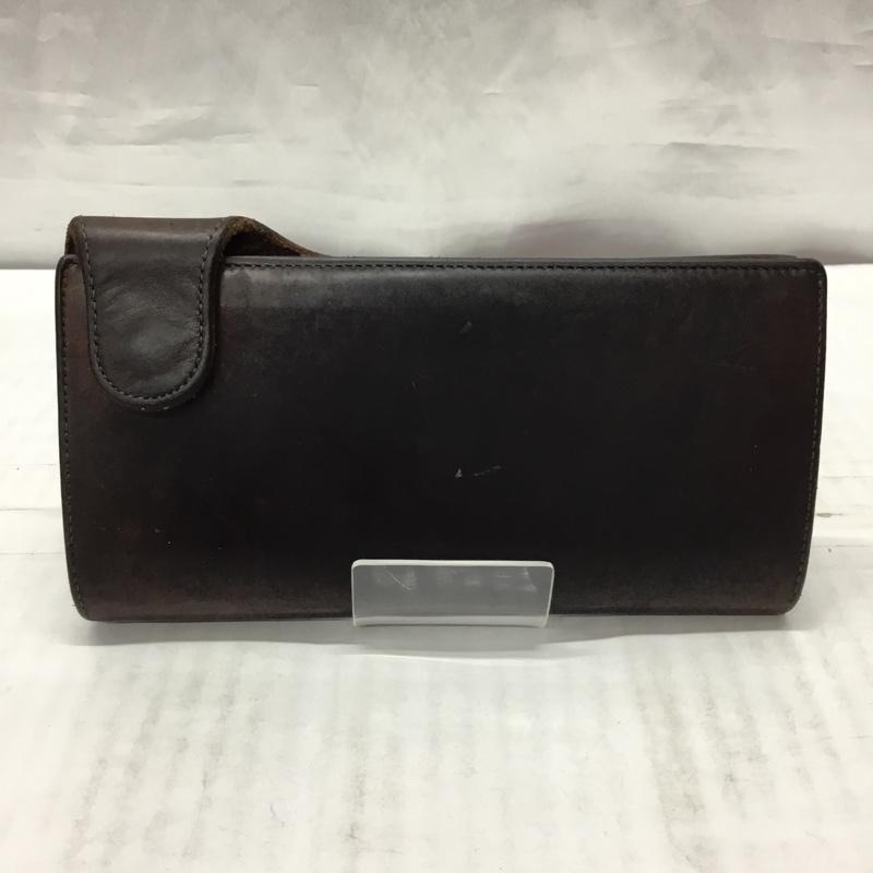 ポーター PORTER 財布 長財布 レザー 無地 茶 / ブラウン /  メンズ USED 古着 中古 10117609