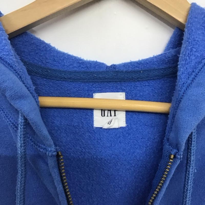 ギャップ GAP パーカー 長袖 ジップアップパーカー 長袖パーカー カジュアルジャケット S ロゴ、文字 青 / ブルー /  メンズ USED 古着 中古 10141452