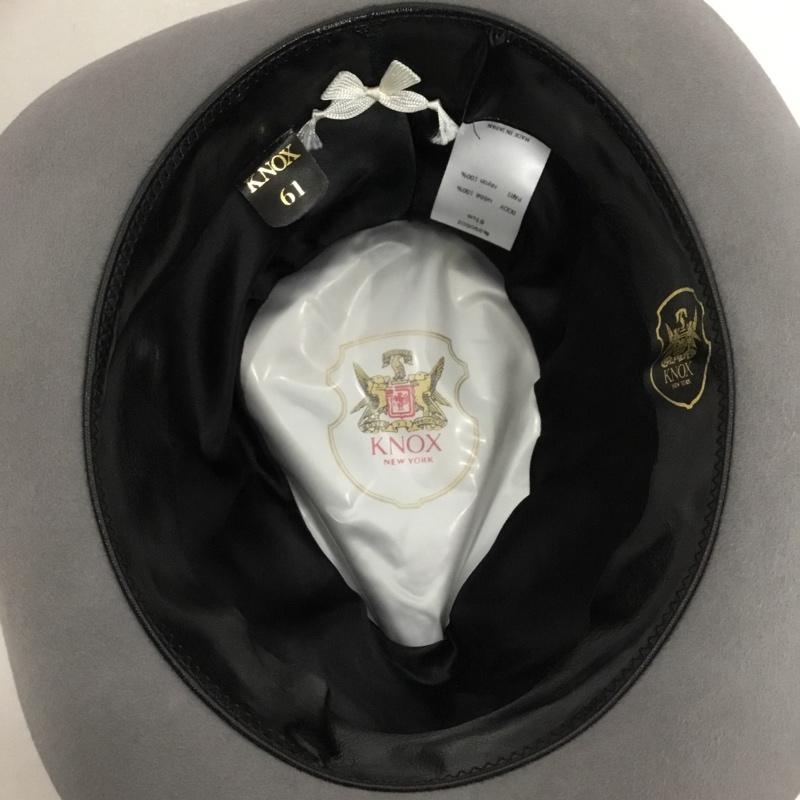 ノックス KNOX 帽子 ハット 990502 ラビットファーフェルト 中折れハット 無地 灰 / グレー /  メンズ USED 古着 中古 10143667