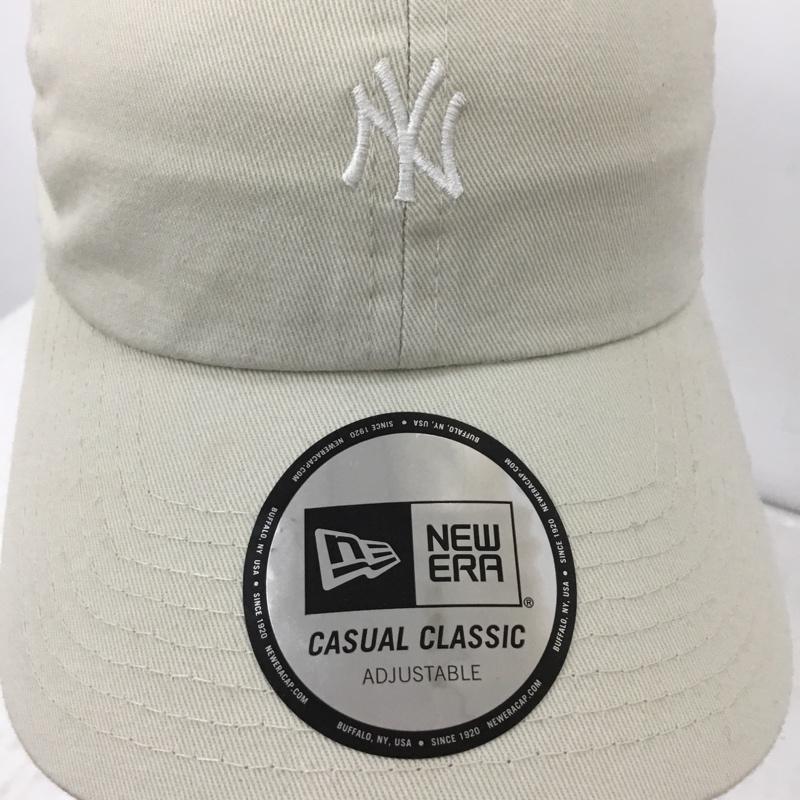ニューエラ NEW ERA 帽子 キャップ NY ニューヨーク ヤンキース Casual Classic ロゴ、文字 アイボリー / アイボリー /  メンズ USED 古着 中古 10109913